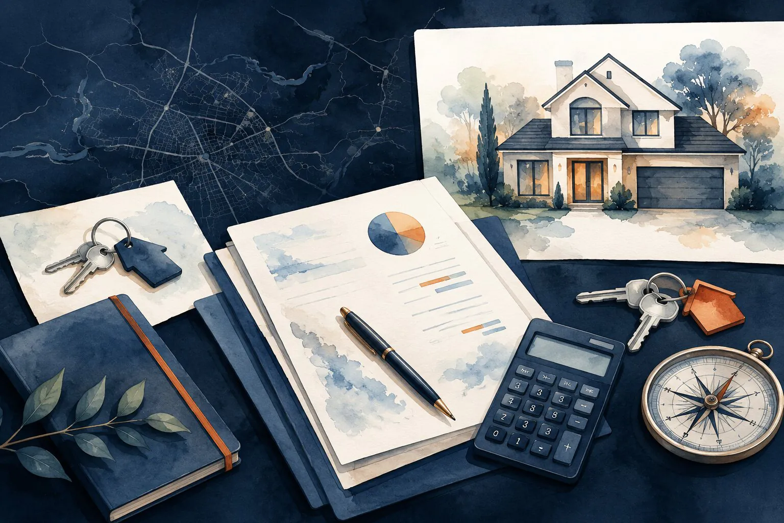 Alimony legal guidance illustration with a subtle Huntersville map